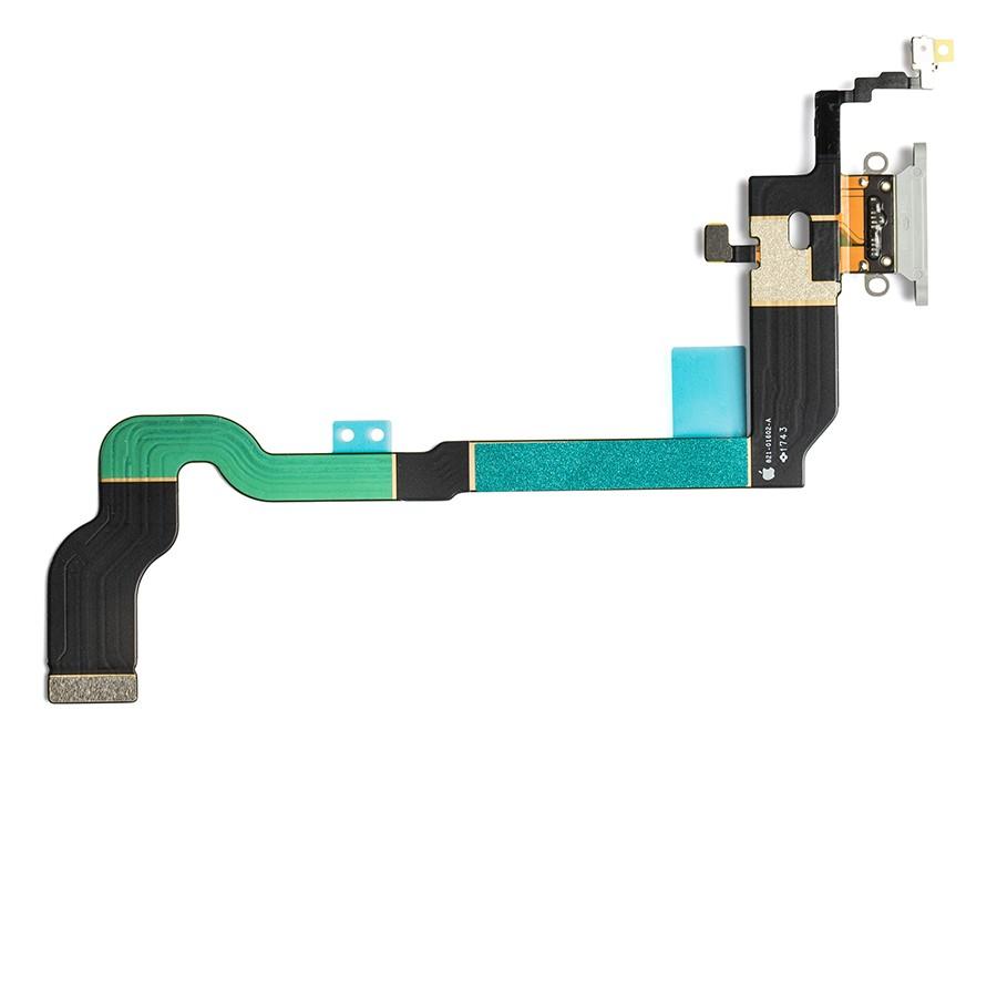 IPHONE X CHARGING PORT FLEX CABLE SILVER