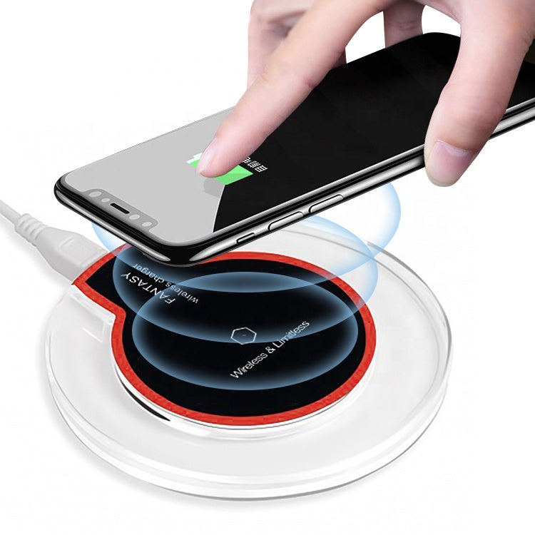 White Wireless Charger - Fantasy Qi 5W Pad - for Apple or Samsung