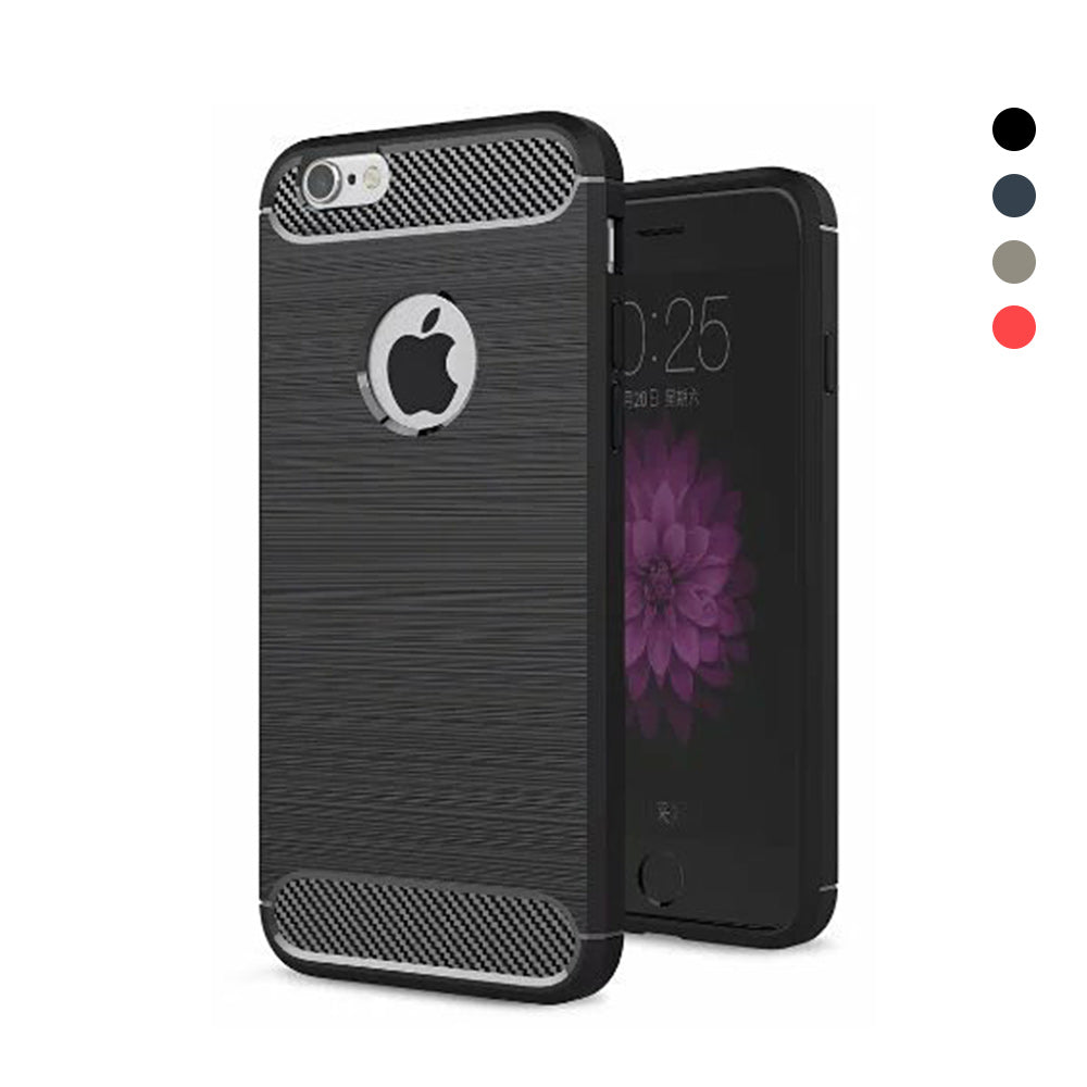 iPhone 6/6S Carbon Fiber Brushed TPU Shockproof Protective Case