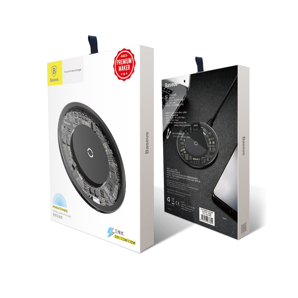 Baseus Ultra-Tin QI Fast Charge Wireless Charger - 10W black 3