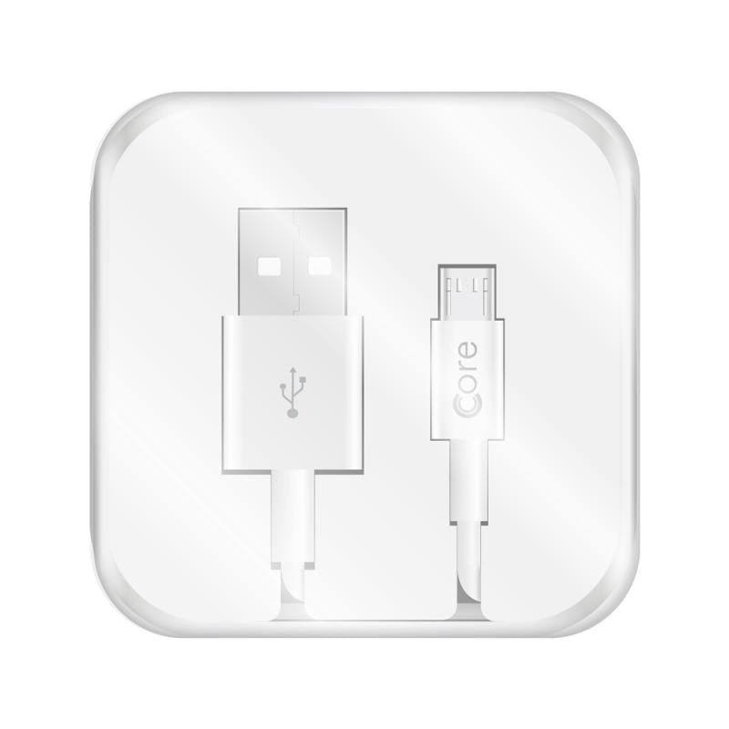 Micro USB Cable in Case 1M White Fast Charge