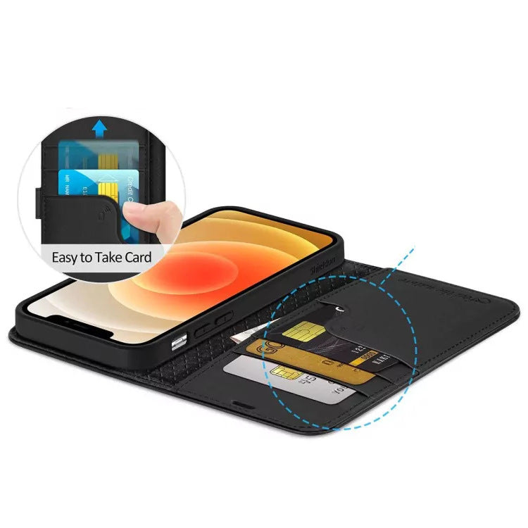 iPhone-12 Pro Max-Leather-Flip-Wallet-Case-Black-2