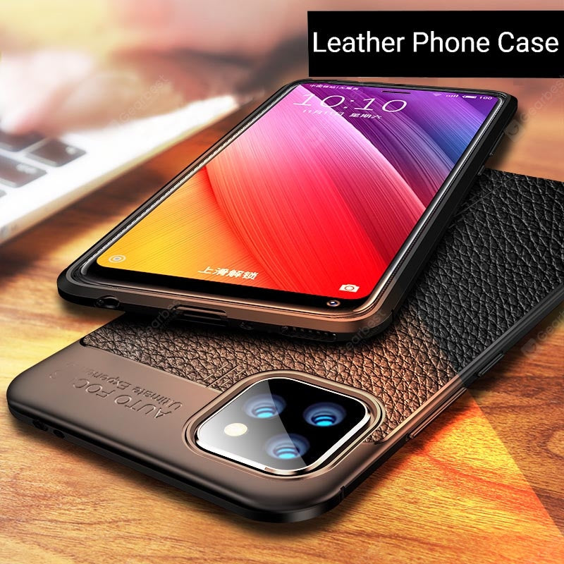 iPhone 12 mini Litchi Leaf Protective Case - Main