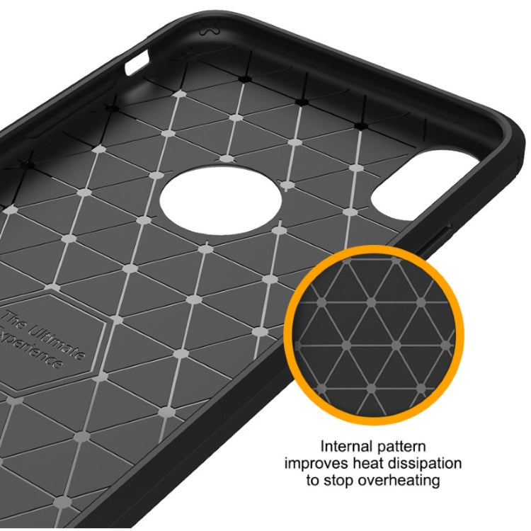 iPhone XS Max Carbon Fiber Brushed TPU Shockproof Protective Case 2